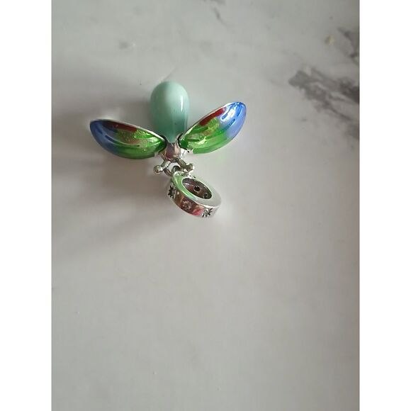 Glow in Dark Firefly Charm S925 Sterling Silver Dangle w/ Moveable Wings - Picture 4 of 9